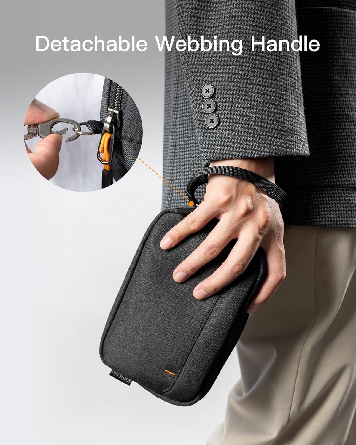 IInateck Kabeltas, elektronica-organizer, spatwaterdichte reis-accessoiretas, compatibel met muis, USB-stick - Image 7