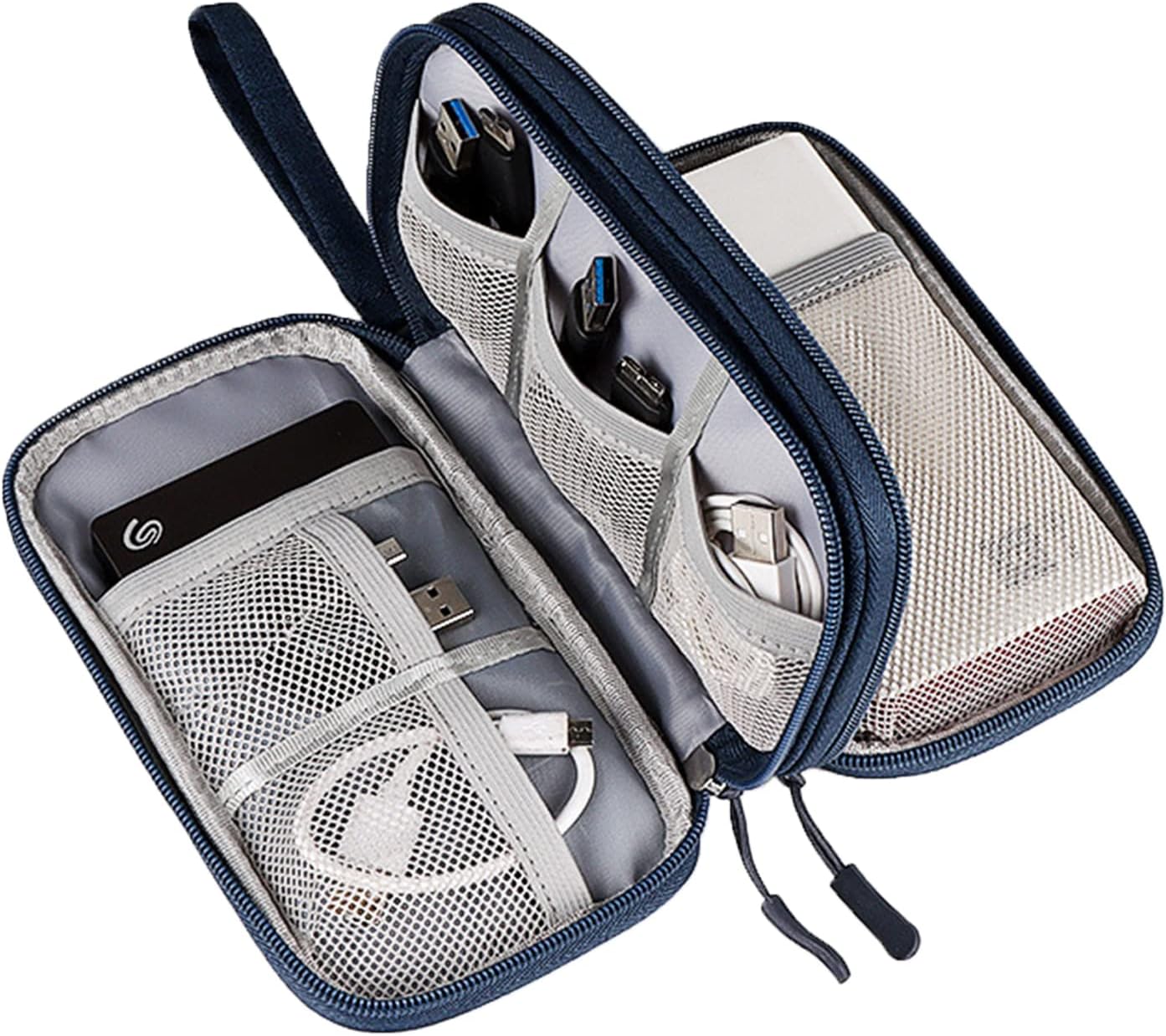 Kabeltas Kleine, Kabels & Accessoires Tas, Elektronica Accessoires Organizer, voor Accessoires, Mobiele Telefoon, Oplaadkabel, Powerbank, USB-sticks, SD-kaarten - Image 6