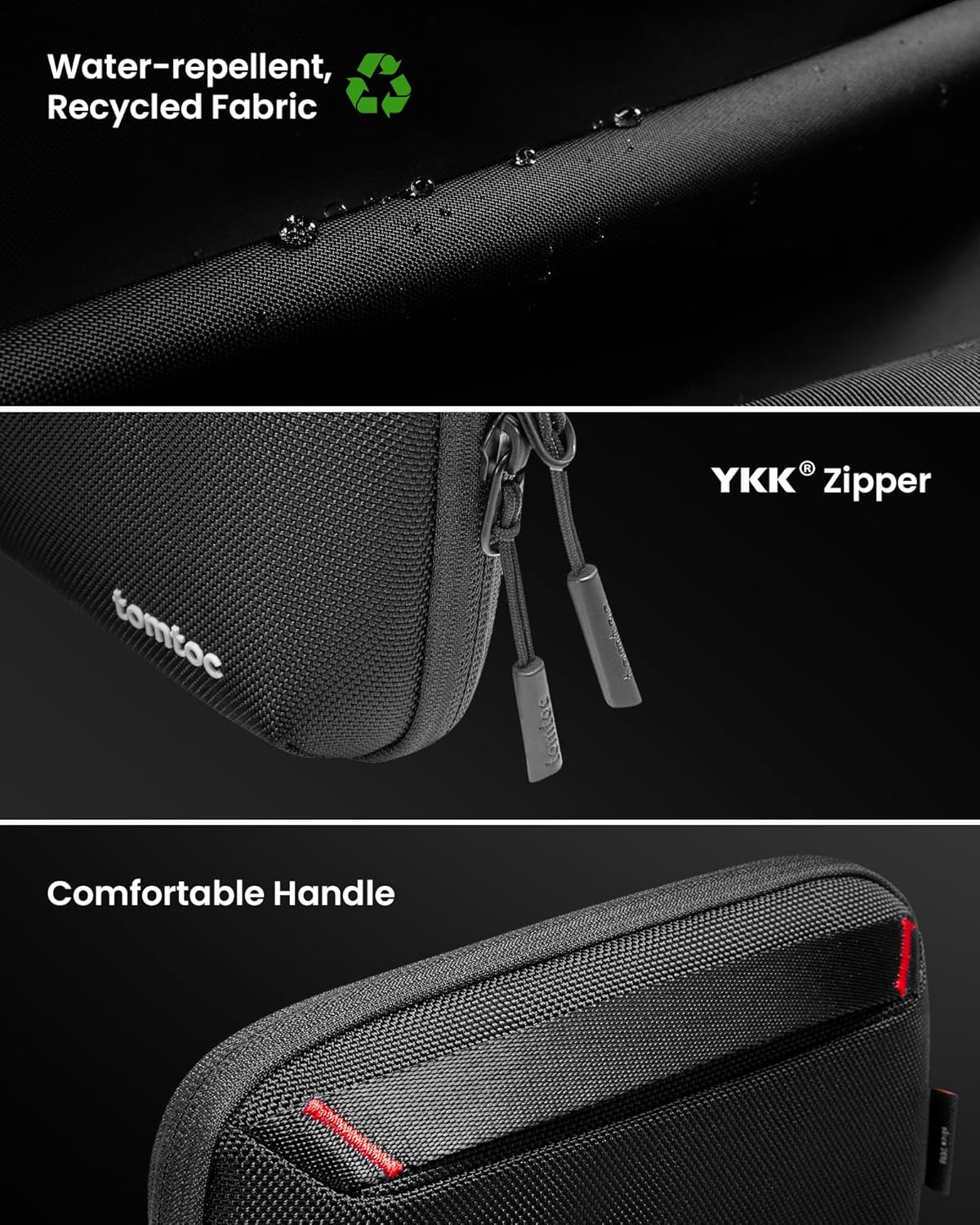 tomtoc accessoire kabeltasse, elektronica tech etui laptop accessoire organiser tas kabel tas reis accessoires tas voor adapter, lader, kabel, harde schijf - Image 5