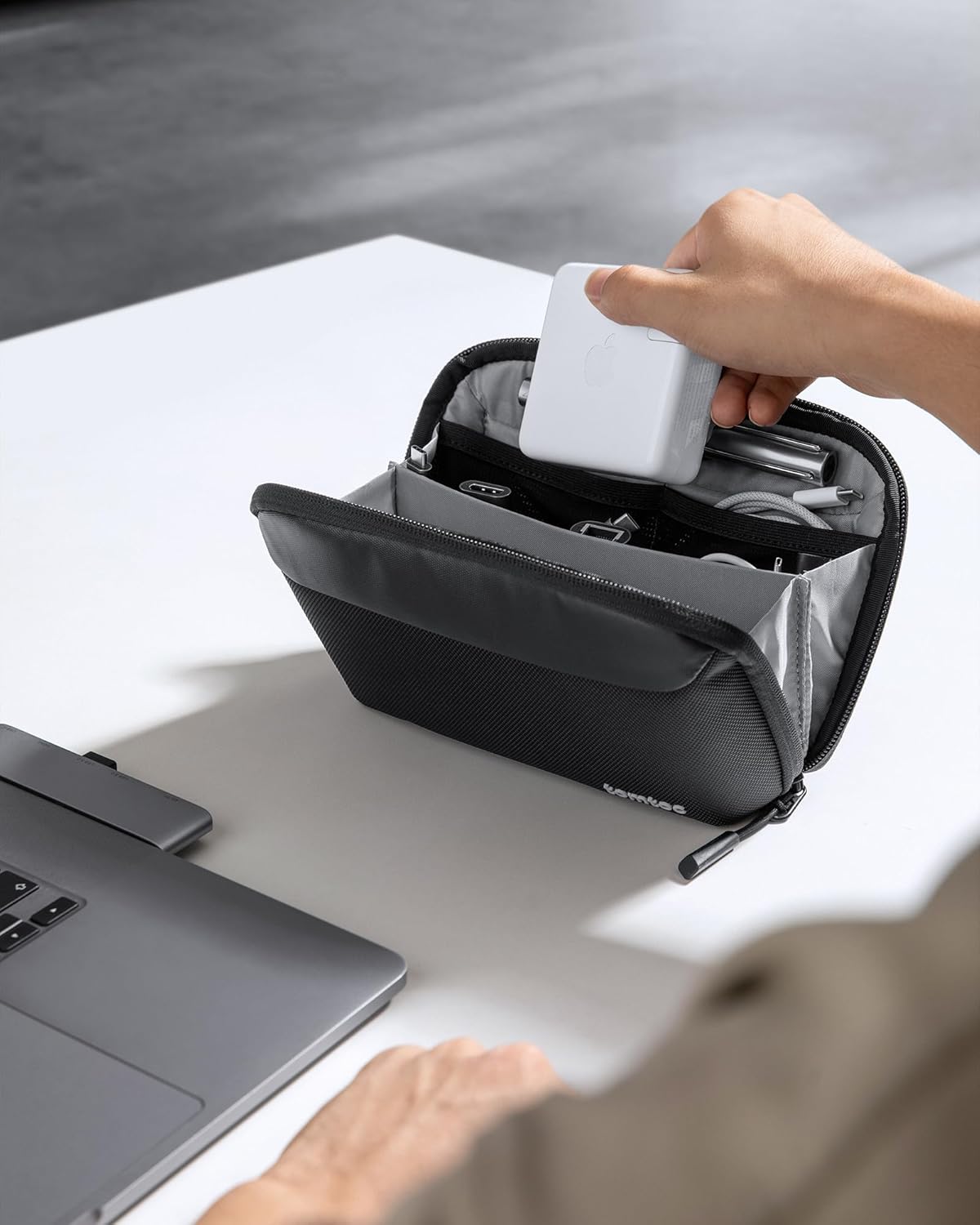 tomtoc accessoire kabeltasse, elektronica tech etui laptop accessoire organiser tas kabel tas reis accessoires tas voor adapter, lader, kabel, harde schijf - Image 7
