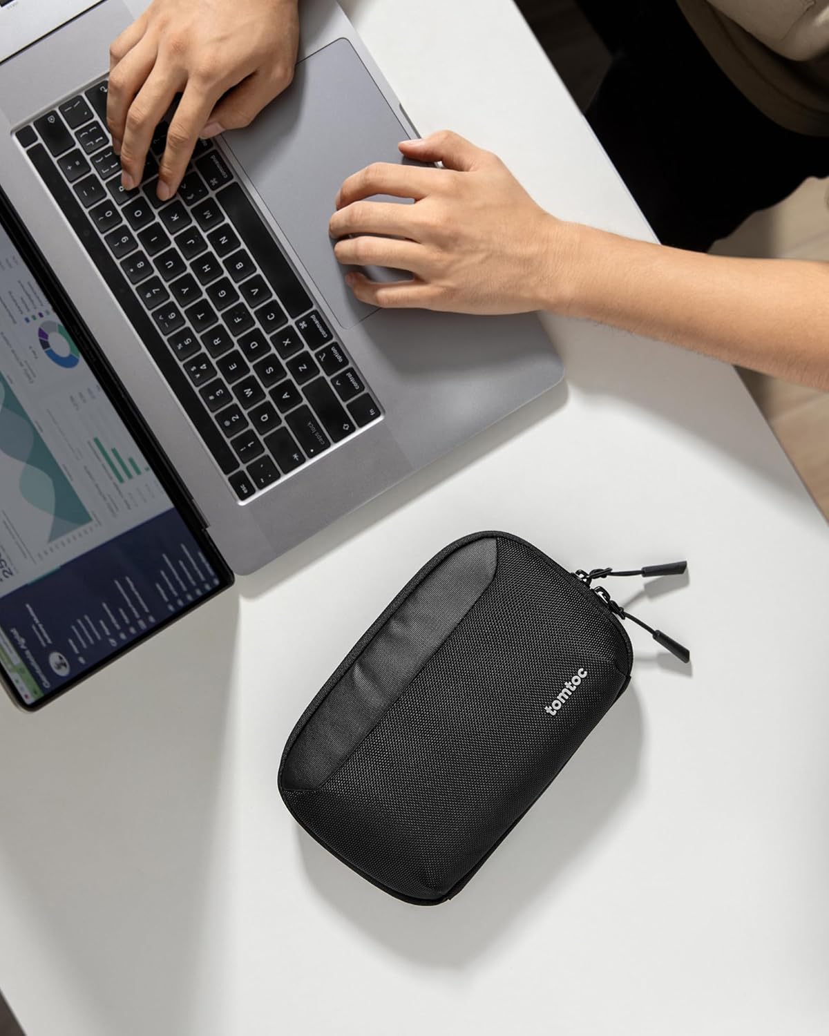 tomtoc accessoire kabeltasse, elektronica tech etui laptop accessoire organiser tas kabel tas reis accessoires tas voor adapter, lader, kabel, harde schijf - Image 8