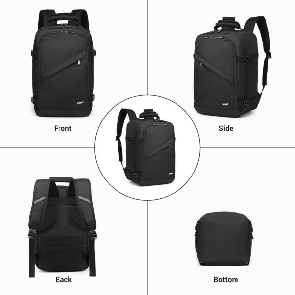 Kono Ryanair Handbagage 40x20x25cm Onder Seat Cabine Reizen Carry On Rugzak Maat 20L（Zwart） - Image 7