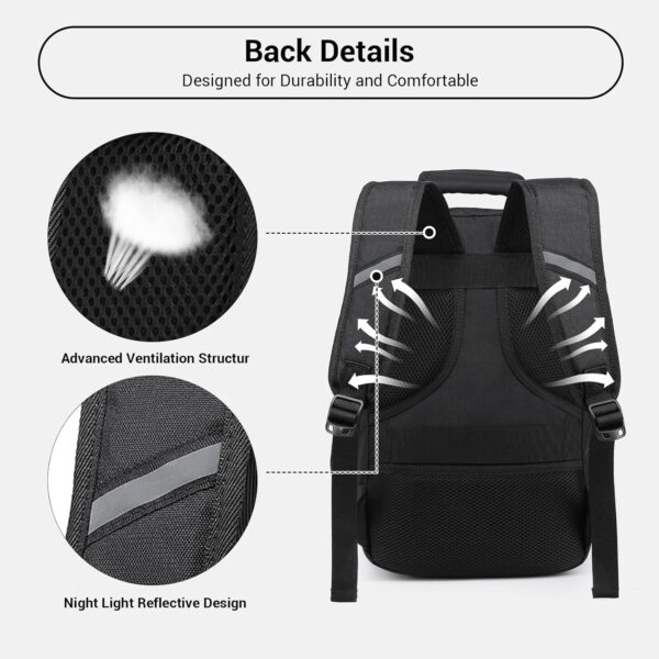 Kono Ryanair Handbagage 40x20x25cm Onder Seat Cabine Reizen Carry On Rugzak Maat 20L（Zwart） - Image 5