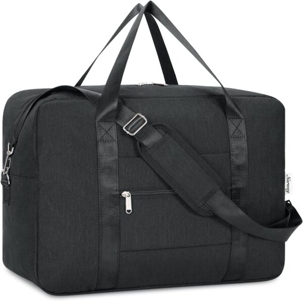 Easyjet Airlines handbagage 45 x 36 x 20 opvouwbare reistas voor onder de stoel, draag- en handtas voor overnachten voor dames en heren 30L (Zwart) - Image 2
