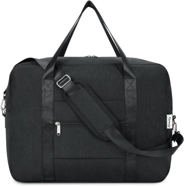 Easyjet Airlines handbagage 45 x 36 x 20 opvouwbare reistas voor onder de stoel, draag- en handtas voor overnachten voor dames en heren 30L (Zwart) - Image 3