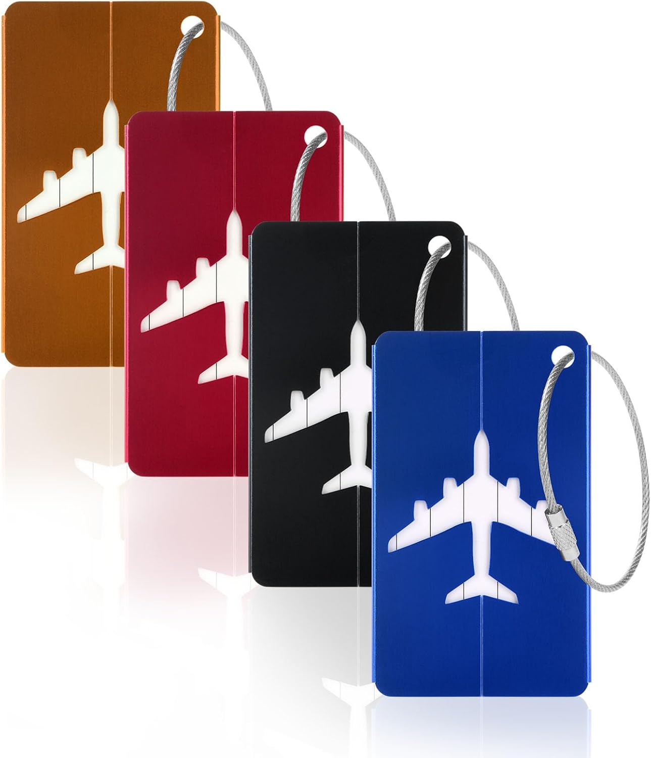 Vicloon 4 Stuks Travel Bagage Tags, Kofferaanhanger bagagelabel, Koffer ID Tags, Identiteit ID-labels, Bagage Koffers Tags voor het voorkomen van verlies van Tassen en Koffers, Huwelijksreis Cadeau - Image 2