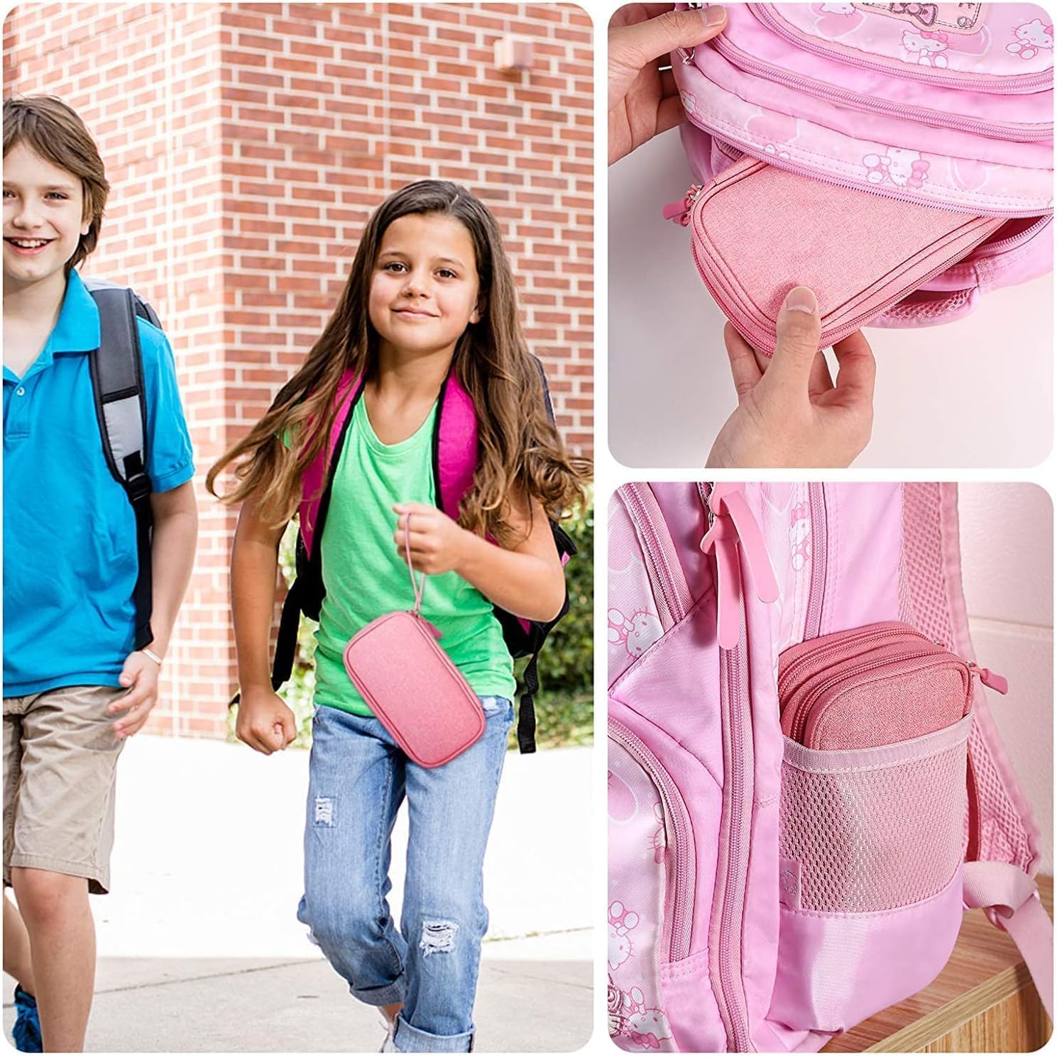 Tuokay Kabelorganizer, waterdicht, elektronica-tas, multifunctioneel, draagbaar, voor USB-oplaadkabel, adapter, geheugenkaarten (roze) - Image 7