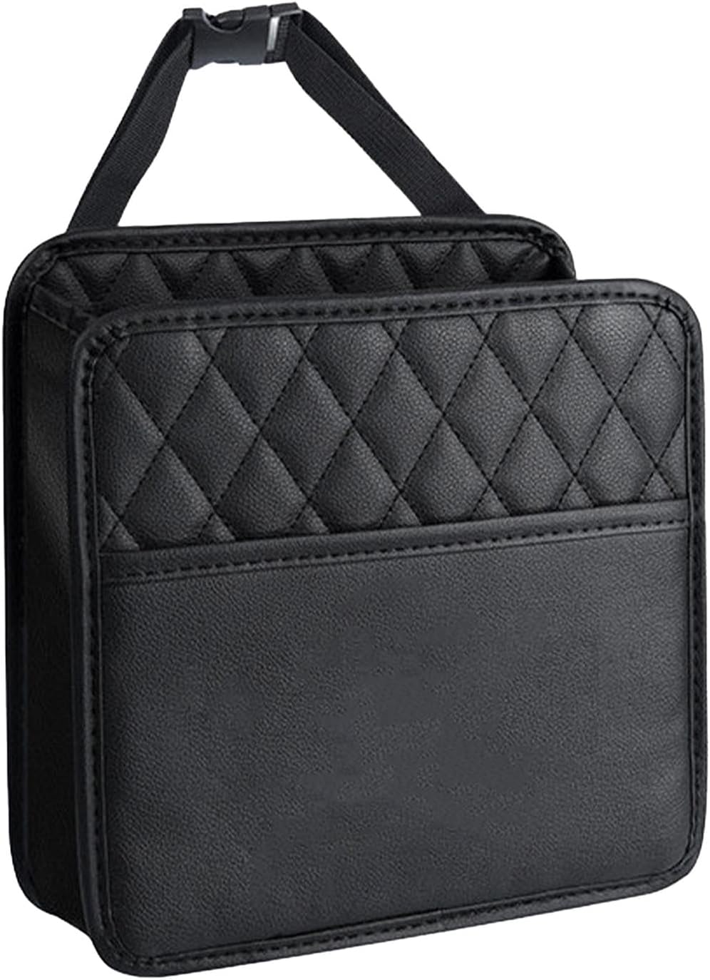 Car Seat Back Organizer, Leather Car Headrest Storage Bag, Multifunctional Travel Pockets, Cup Holder Box Organizer, 10.04x9.84x5.91 Inches, for Trucks SUVs Automotive Interior Use - Image 2