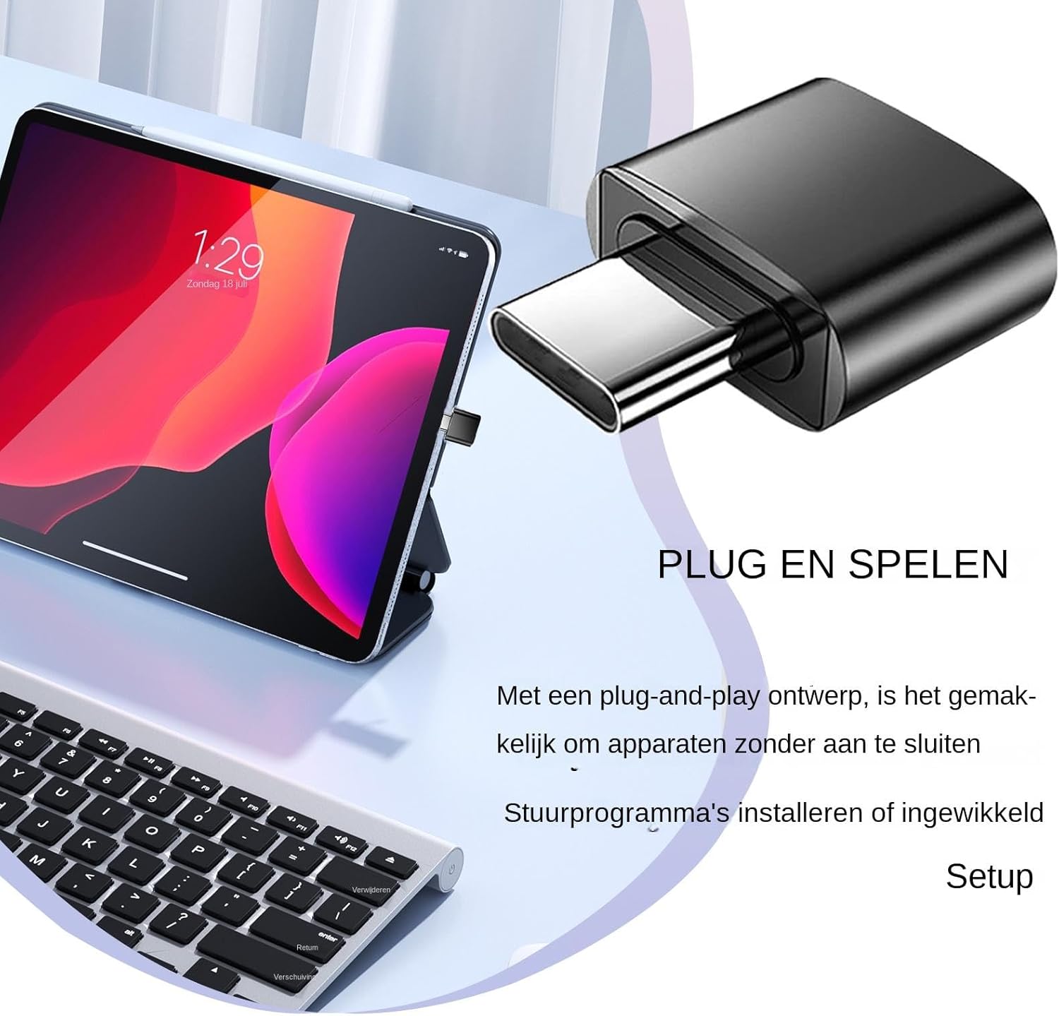 Portable Type C Converter, Multifunctional Lightweight Adapter with Good Heat Dissipation, 2.3x2.5 Inches Compact Sturdy Travel Accessory for Phones, Tablets, and Laptops - Image 5