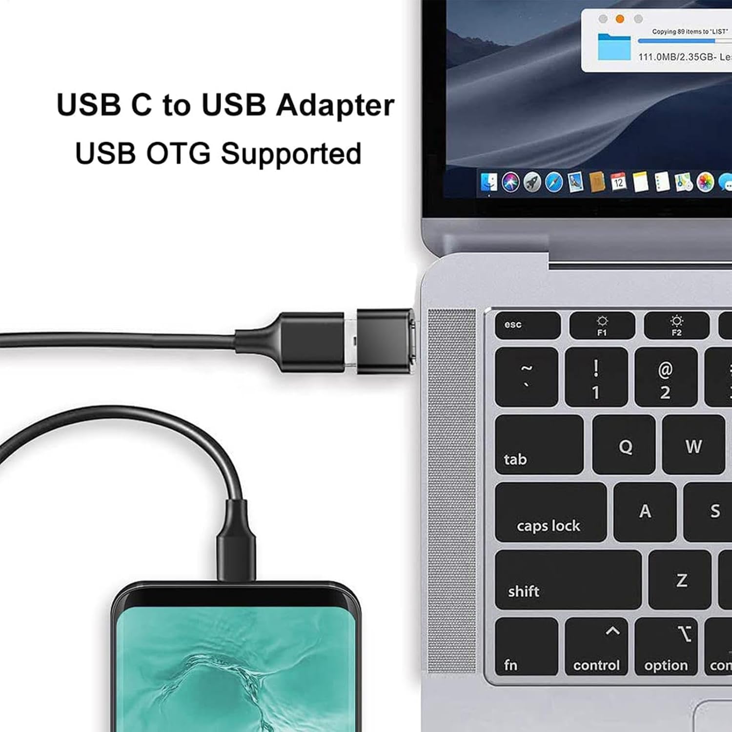 Portable Type C Converter, Multifunctional Lightweight Adapter with Good Heat Dissipation, 2.3x2.5 Inches Compact Sturdy Travel Accessory for Phones, Tablets, and Laptops - Image 8