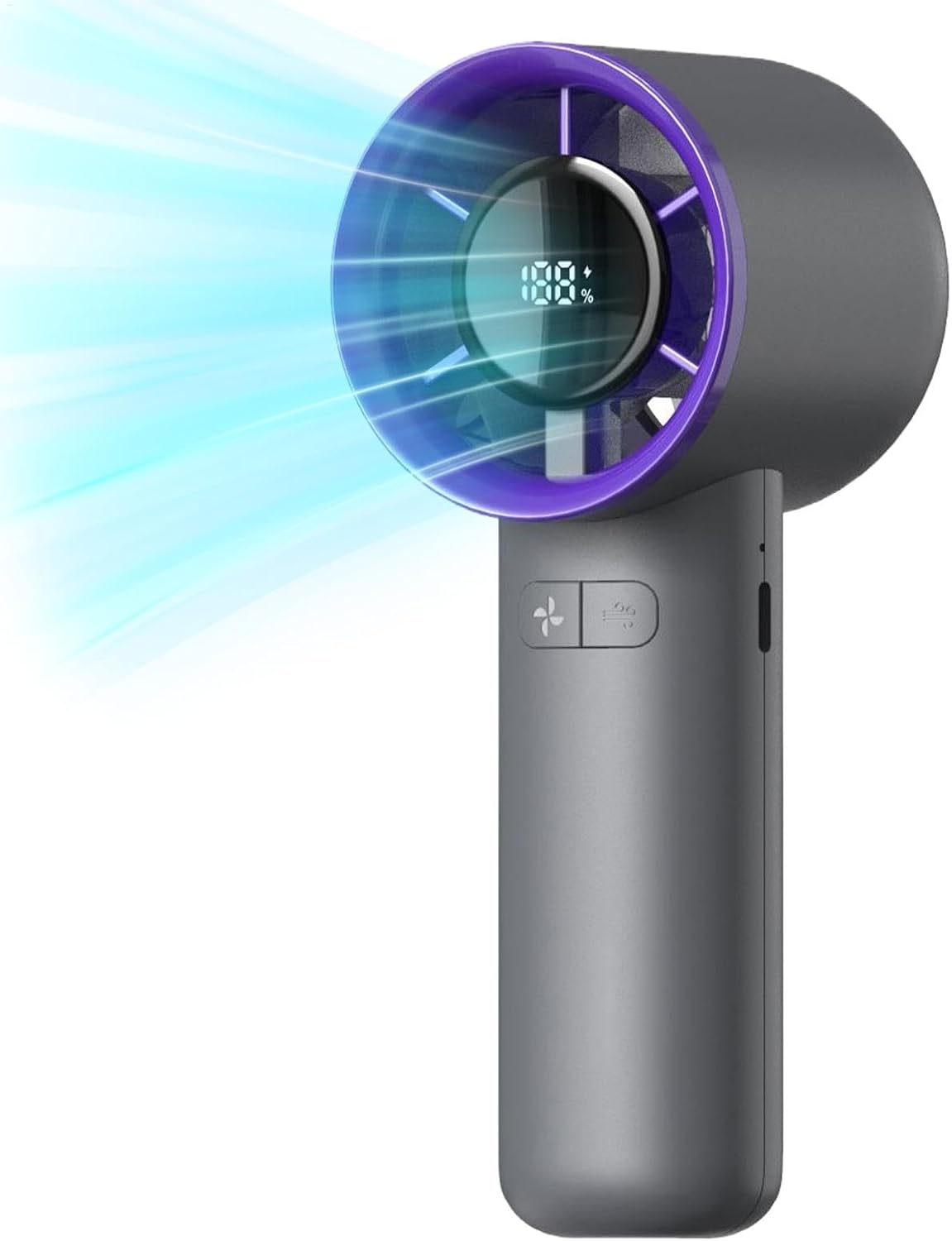 Handheld Personal Fan, Portable Cooling Device, Rechargeable Desk Travel, Product Size About 6.1x5.1x16.6cm Compact Electric Breeze Tool for Sports, School, Outdoors, Hiking - Image 8