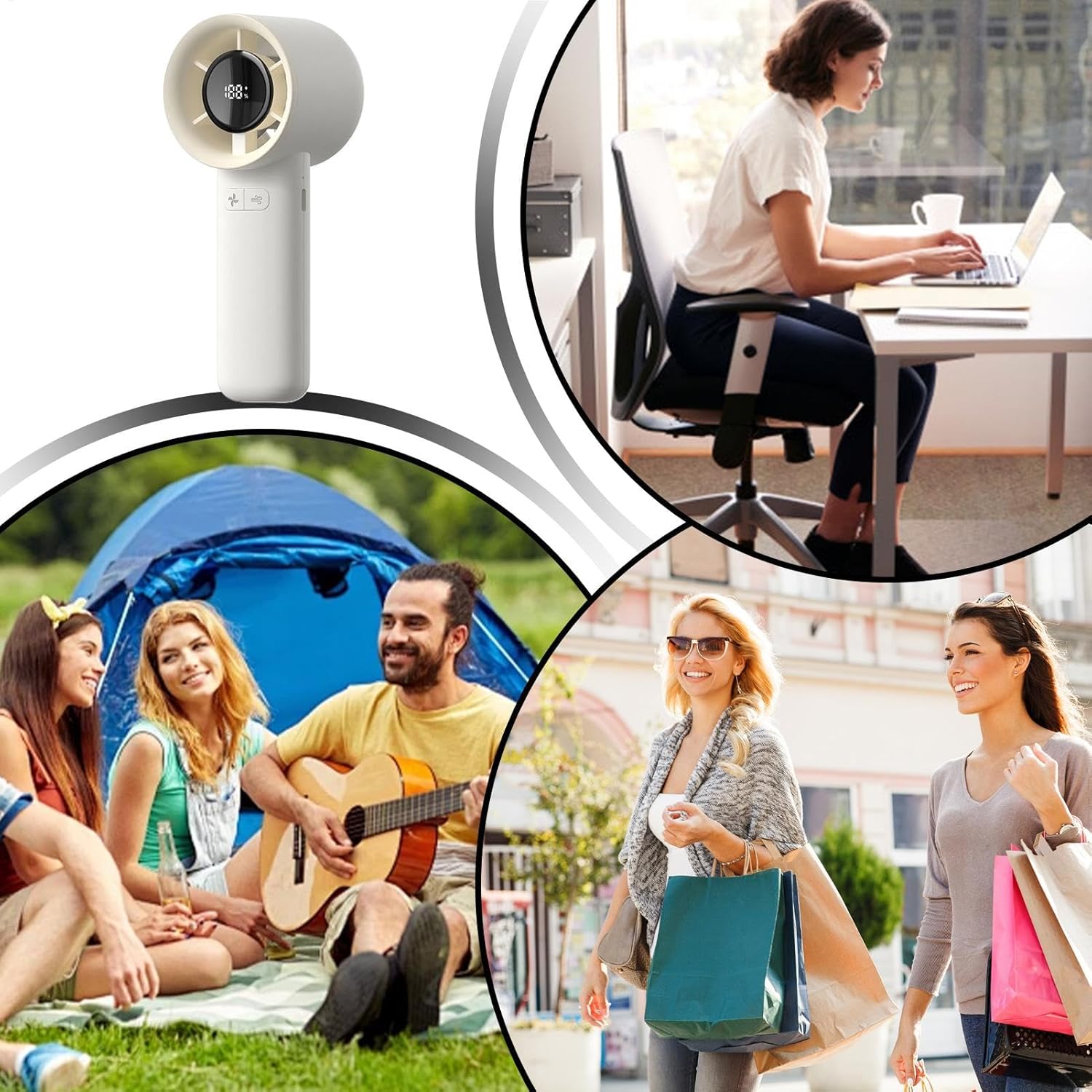 Handheld Portable Fan, 2.4x2.01x6.54 Inches, Makeup Cooling Tool for Desk, Personal Electric Fan for Sports, School, Travel, Outdoors, Hiking, and Daily Use. - Image 6