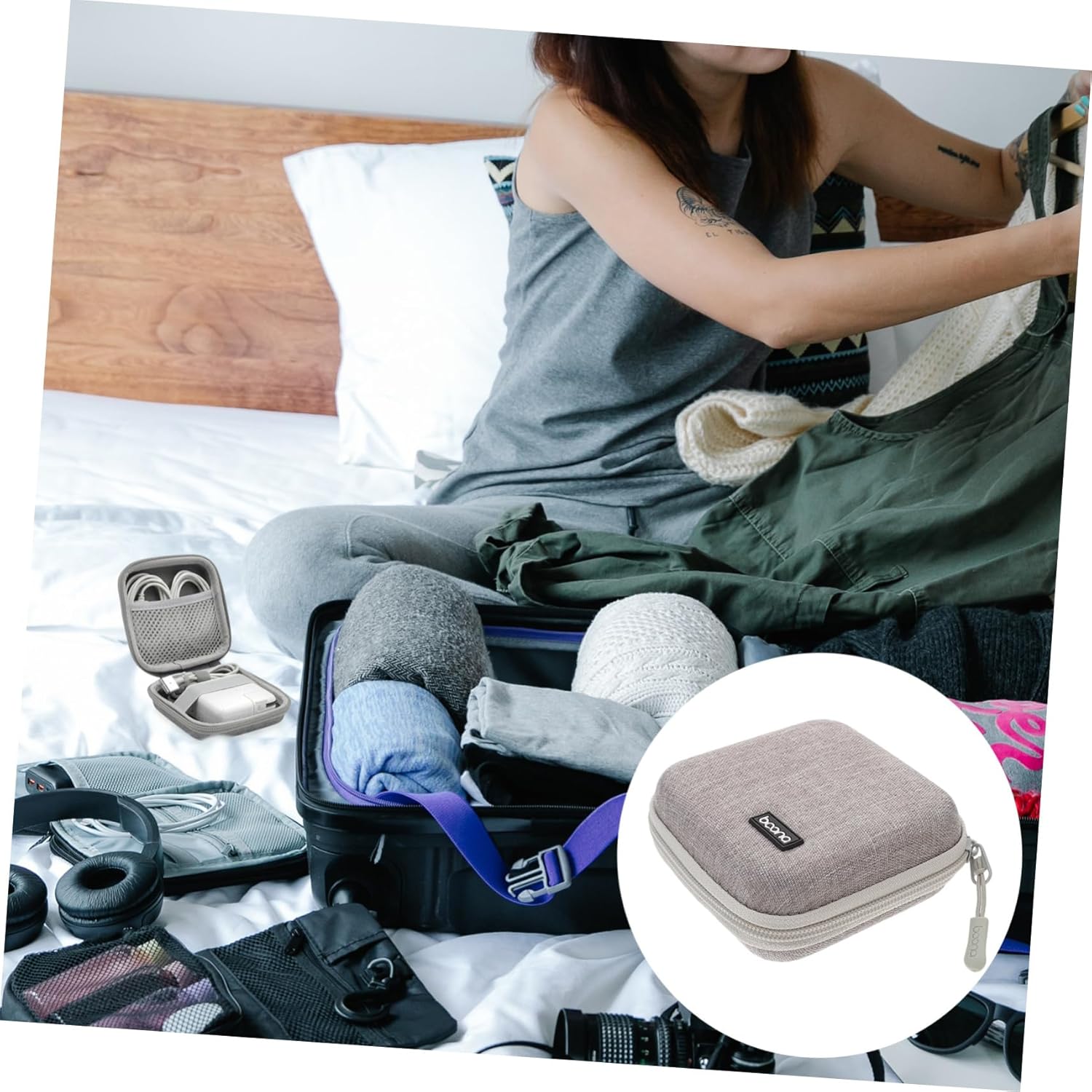 Elektronica Reisetui Reisadapter Tassen Organisator Oordopjes Houder Reiskabel Organisator Elektronische Accessoires Organisator Telefoonhoes Digitale Gadget Apparaat Opbergtas Cabilock - Image 3