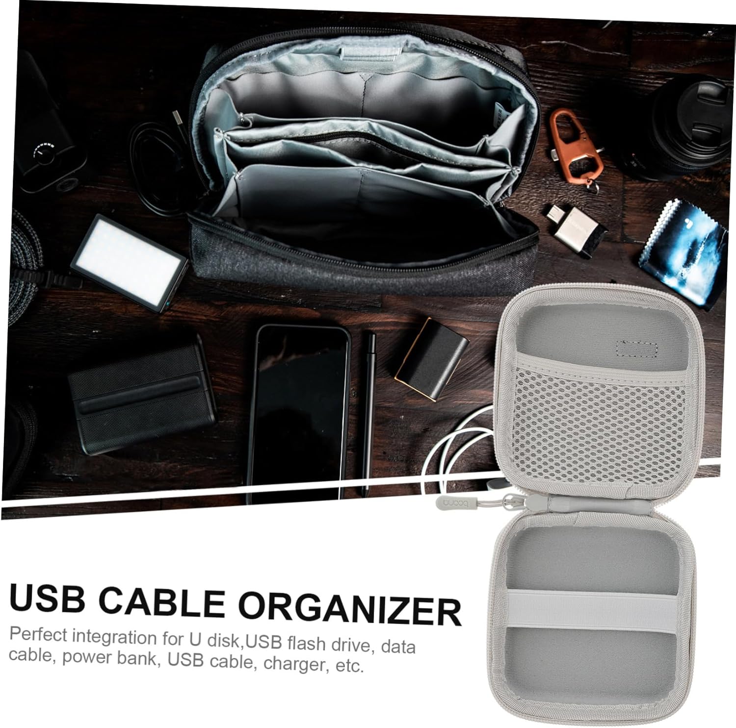 Elektronica Reisetui Reisadapter Tassen Organisator Oordopjes Houder Reiskabel Organisator Elektronische Accessoires Organisator Telefoonhoes Digitale Gadget Apparaat Opbergtas Cabilock - Image 4