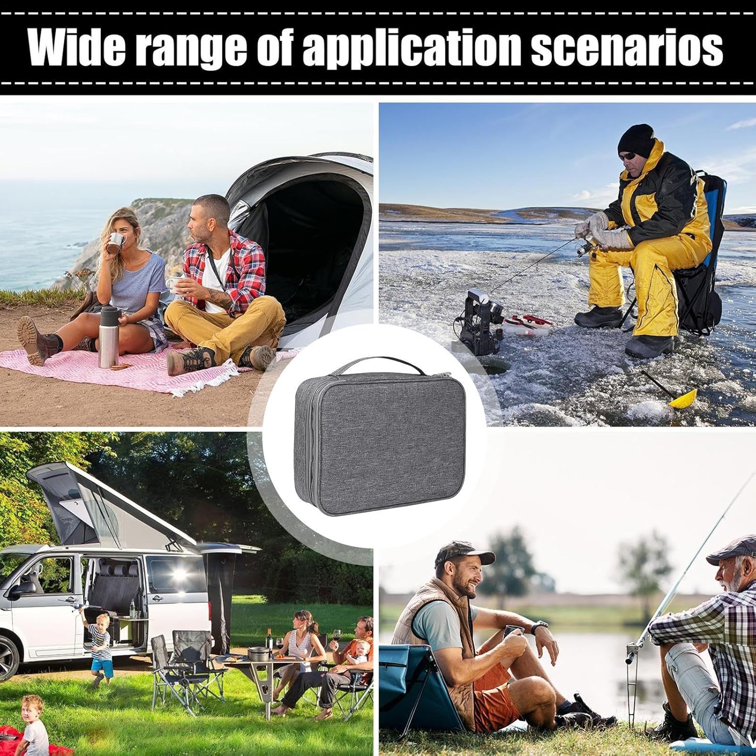 Elektronica-organizer, opbergkoffer, 11,02 inch multifunctioneel reissnoer, schokbestendige gadgettas met 3 compartimenten met ritssluiting voor kabels, opladers, make-up en, Enkele Attribuut - Image 5