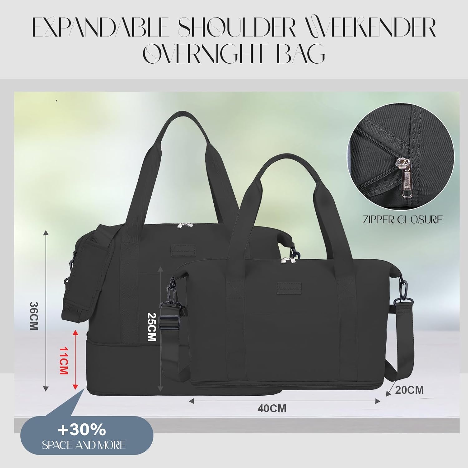 Handbagage voor Ryanair 40x20x25 Cm Cabinetas Onder Seat Cabin Bagage Opvouwbare Reistas voor Easyjet 40x36x20 Cabine Bagage Weekendtas Sporttas 20L/28L Handtassen met Schouderband - Image 5