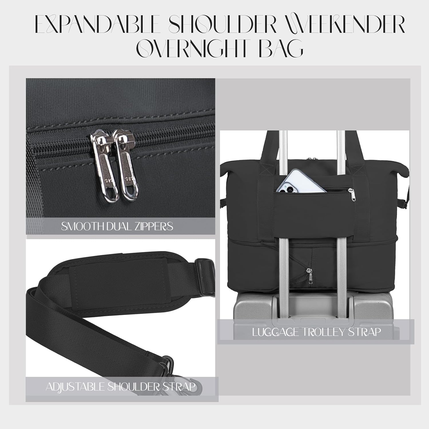 Handbagage voor Ryanair 40x20x25 Cm Cabinetas Onder Seat Cabin Bagage Opvouwbare Reistas voor Easyjet 40x36x20 Cabine Bagage Weekendtas Sporttas 20L/28L Handtassen met Schouderband - Image 6