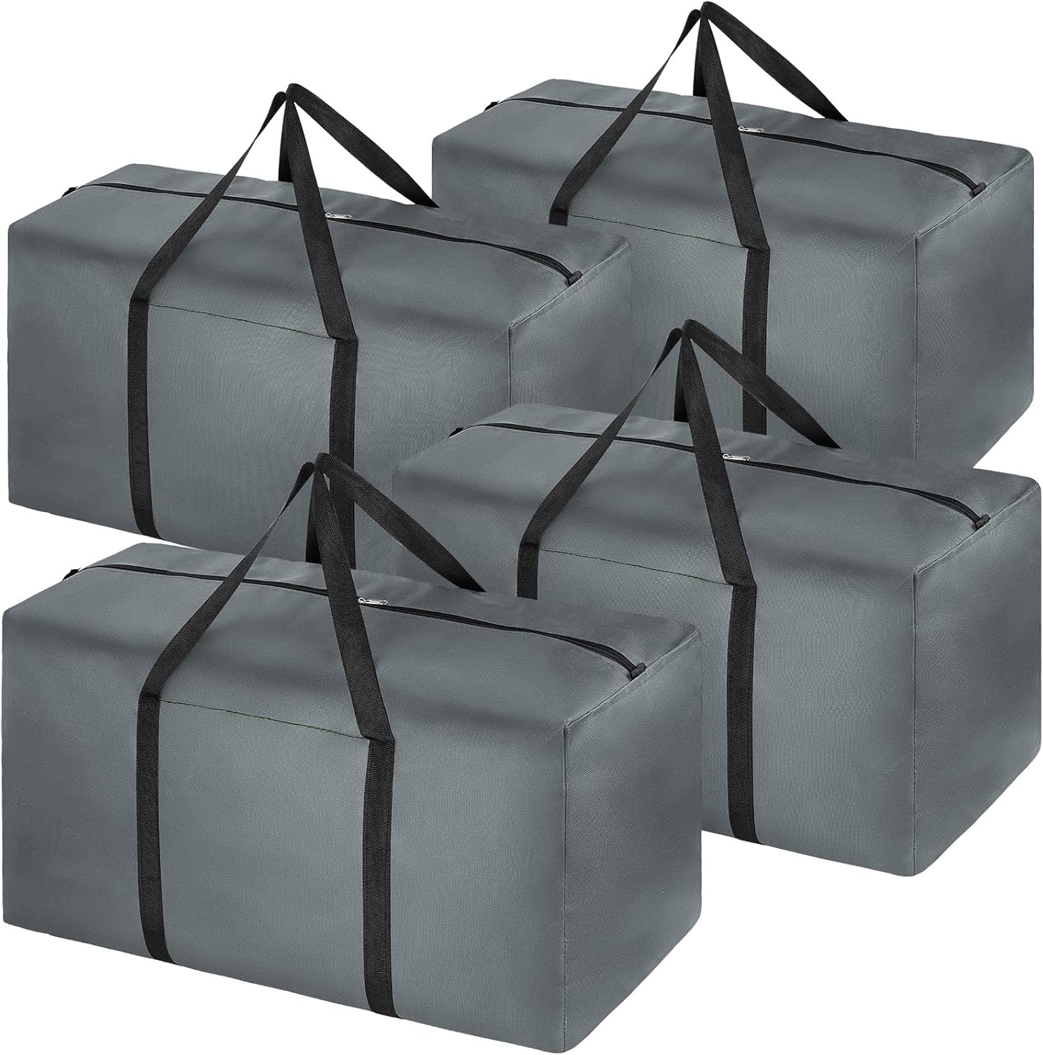 4-pack 110L extra grote reisplunjezak, opvouwbare waterdichte 600D Oxford-doek, zware opbergtassen voor mannen vrouwen, sterke verhuisdozen voor huis, bagagetassen, Grijs, XL, reizen - Image 2