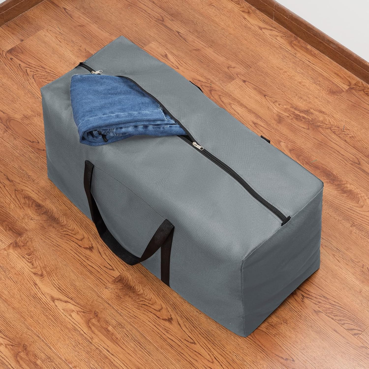 4-pack 110L extra grote reisplunjezak, opvouwbare waterdichte 600D Oxford-doek, zware opbergtassen voor mannen vrouwen, sterke verhuisdozen voor huis, bagagetassen, Grijs, XL, reizen - Image 6