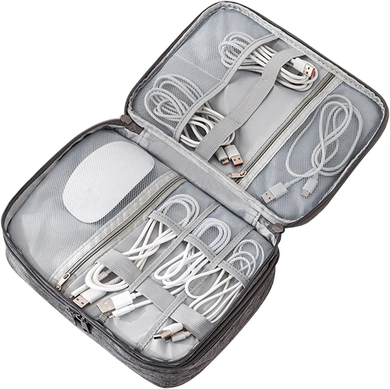 Cord Organizer Travel, Electronics Organizer,Elektronische telefoonaccessoires opslagcase | Schokbestendige multifunctionele make -up cosmetische tas met ritssluiting voor huidverzorging - Image 2