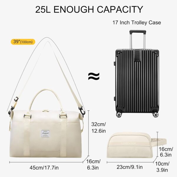 LOVEVOOK Reistas dames sporttas grote handbagage tas weekendtas zwemtas waterdichte reistas fitness tas trainingstas vrouwen kliniektas voor reizen gym licht vliegtuig - Image 5