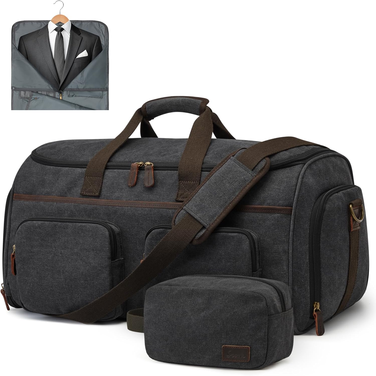 S-ZONE Kledingtas voor reizen Carry on Duffle Bag voor Mannen Reizen Converteerbare Pak Tassen Carry on Bagage Opknoping Koffer Reistas met Toilettas - Image 2