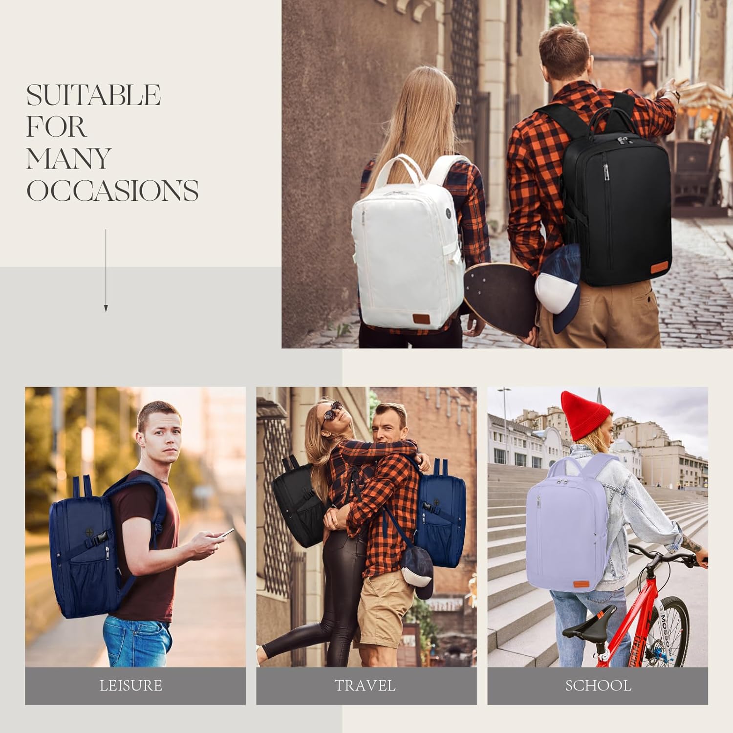 Ryanair Cabinetas, 40 x 20 x 25 cm, Reizigers-Backpack, Blauw, Laptop-Rugzak, 20 Liter, Zakelijk, Unisex - Image 10