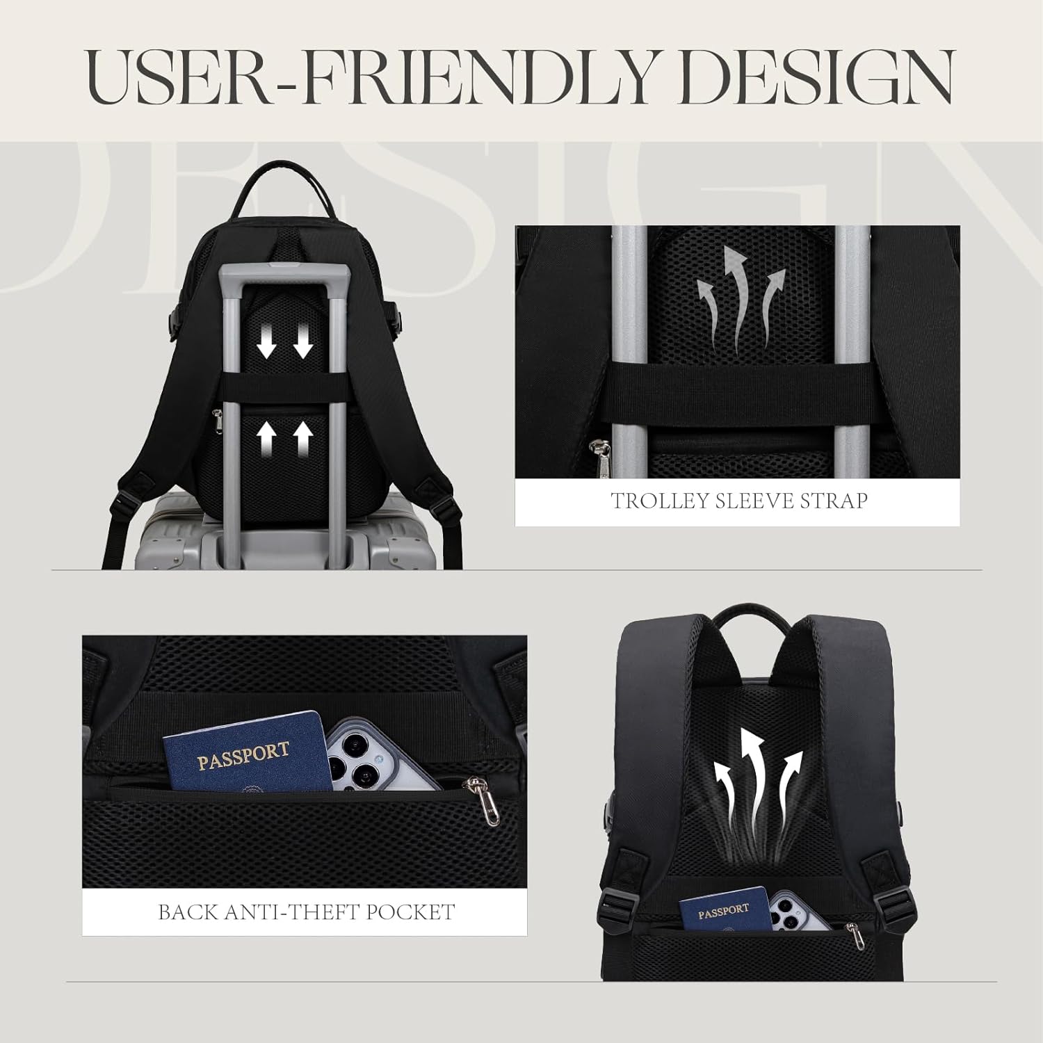 Ryanair Cabinetas, 40 x 20 x 25 cm, Reizigers-Backpack, Blauw, Laptop-Rugzak, 20 Liter, Zakelijk, Unisex - Image 6