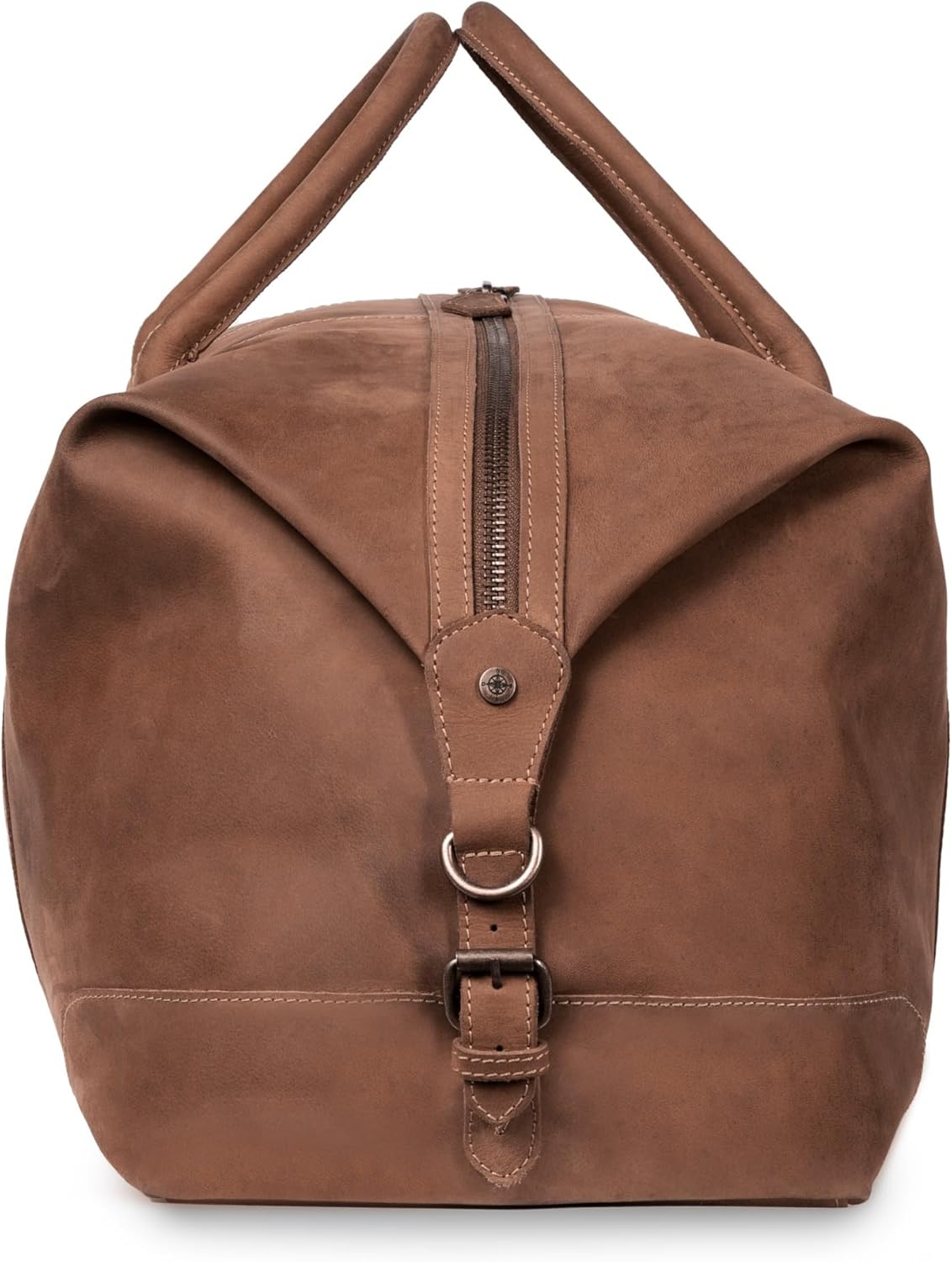 DRAKENSBERG Weekender 'David' - lederen reistas heren en dames in vintage design, uitbreidbaar, 60 l, Havanna-bruin - L, Eén maat, Klassieke weekends - Image 6