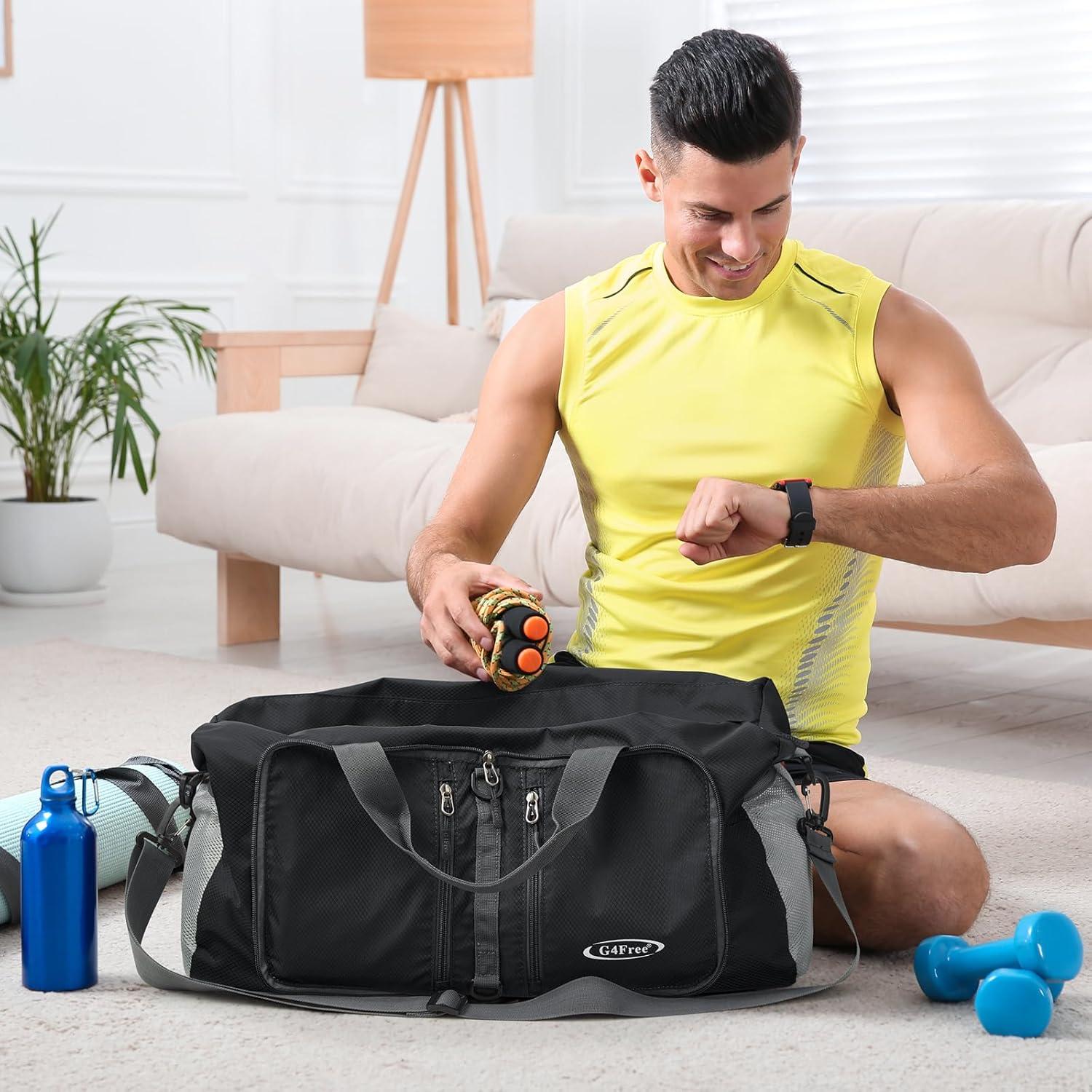 G4Free Opvouwbare plunjezak, 40L/65L, waterafstotende reisrugzak, lichtgewicht draagtas voor overnachting weekendsport mannen vrouwen - Image 9