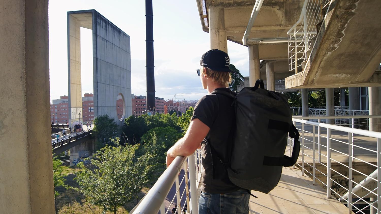 lamaki Holdall Duffel Backpack Weekender 45-50L Black Edition Urban Sports Gym Travel Industrial Look Veelzijdig uitbreidbaar Handbagage Lichtgewicht Heavy Duty schoenenvak Unisex - Image 9