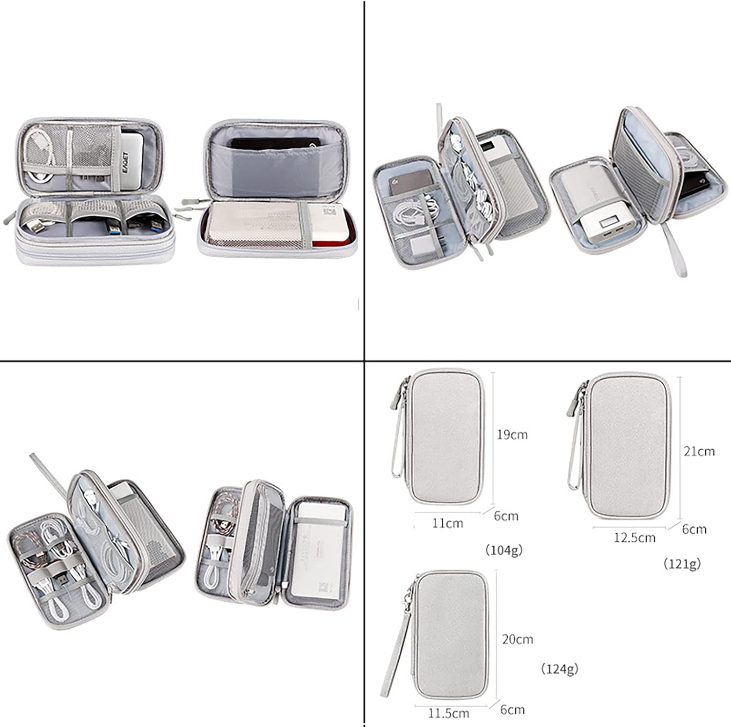 Elektronische Organizer, Travel Cable Organizer Bag Pouch Elektronische Accessoires Carry Case All-in-One Opbergtas voor kabel, snoer, oplader, telefoon roze - Image 7