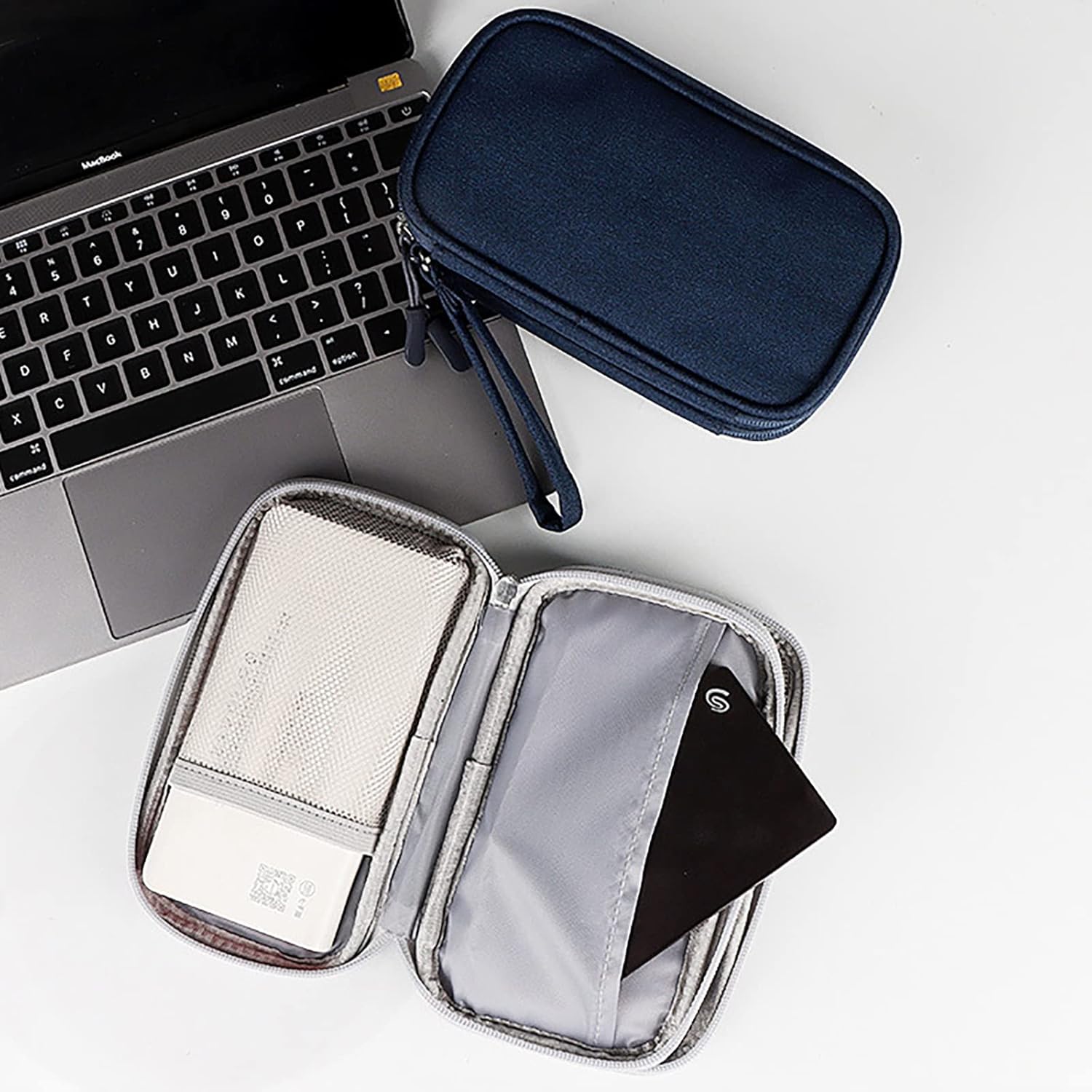 Elektronische Organizer, Travel Cable Organizer Bag Pouch Elektronische Accessoires Carry Case All-in-One Opbergtas voor kabel, snoer, oplader, telefoon roze - Image 9