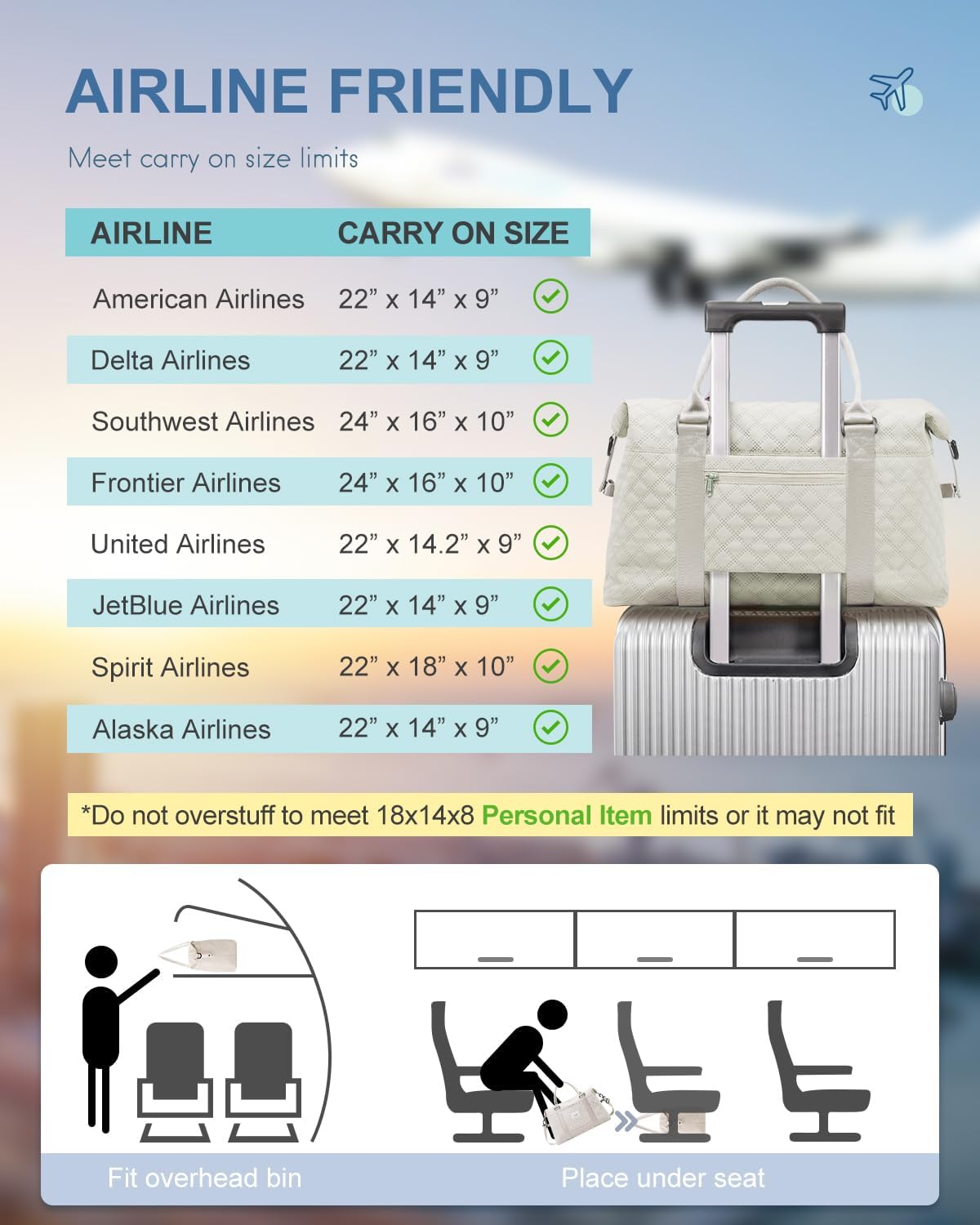 BAGAIL Reistas, weekendtassen voor vrouwen, overnachting gym draagtas met natte zak, ziekenhuis moeder tas voor arbeid en levering, Bb-ivoor, Reizen Duffle - Image 6