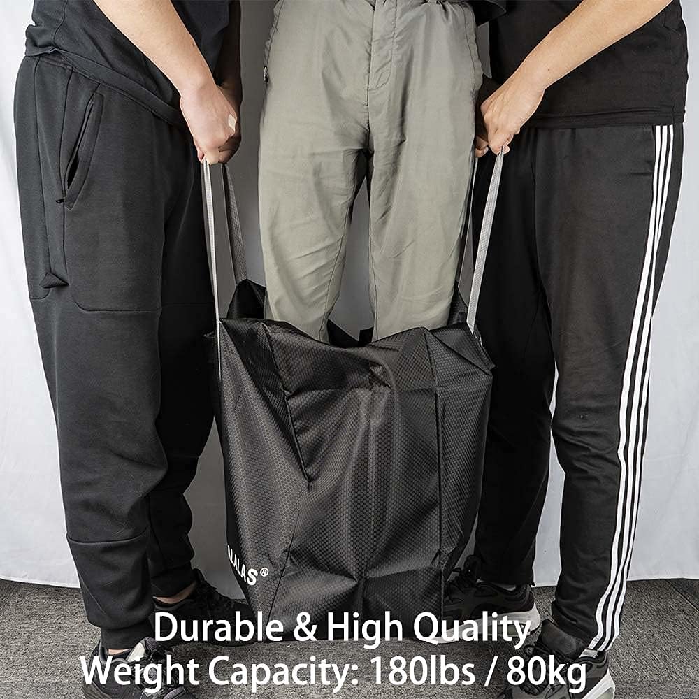 ZALALALAS Extra Groe Duffle Bag Leicht, 78L/96L Travel Duffle Bag Faltbar fr Herren Damen Schwarz, Zwart, Black 96L, Waterbestendig - Image 4