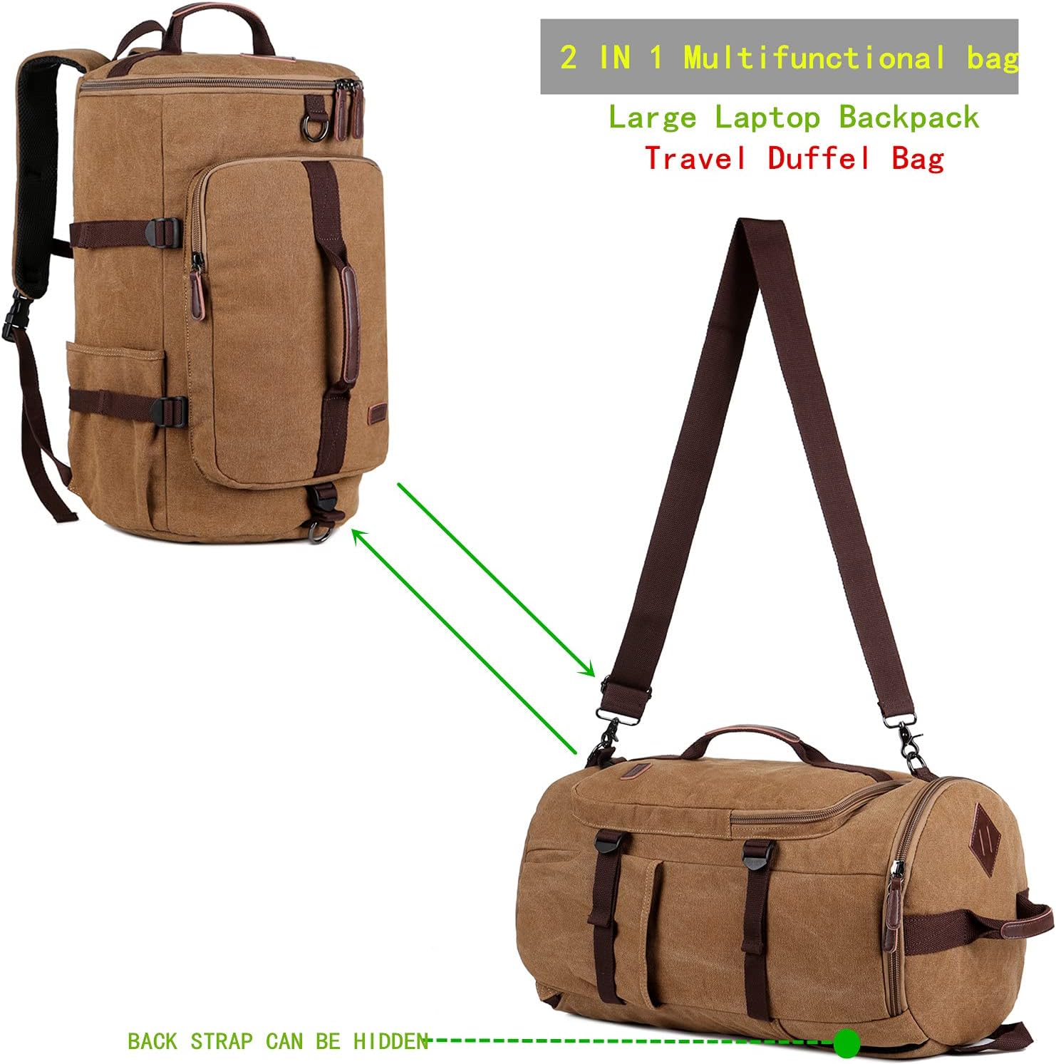 BAOSHA HB-26 Vintage canvas rugzak voor heren - Image 3